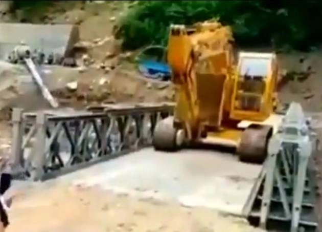 5 दिन में BRO ने फिर खड़ा किया भारत-चीन सीमा के पास टूटा बेली ब्रिज - In just 5 days, BRO rebuilds bridge near China border