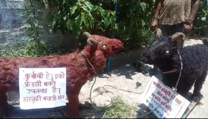 कोरोनाकाल में बकरीद पर ईको फ्रेंडली बकरे की कुर्बानी की अपील - Madhya Pradesh : Sanskrit Bachao Manch appeal for Sacrifice of  Eco friendly Bakara on EID