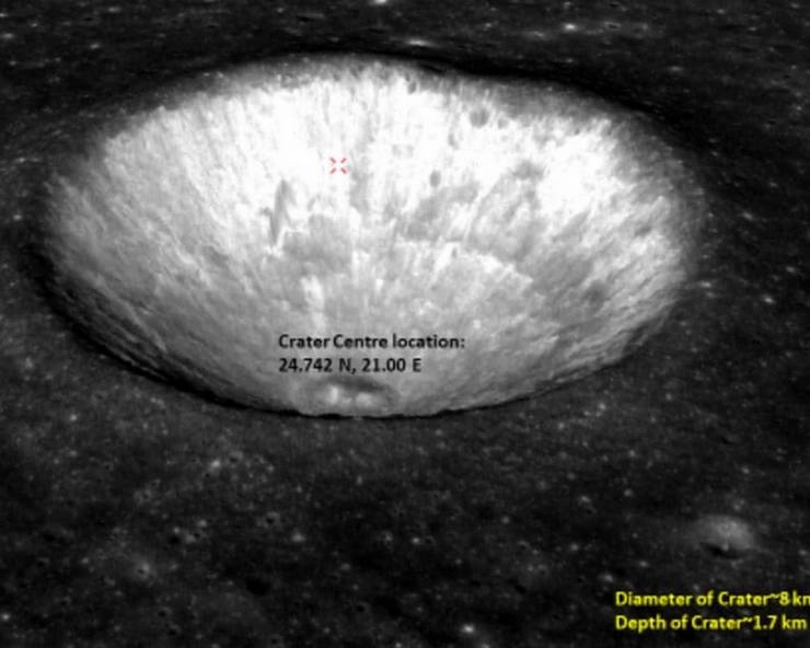 चंद्रयान-2 ने खींची चंद्रमा पर क्रेटर की तस्वीर, इसरो ने विक्रम साराभाई का नाम दिया - Chandrayaan-2 took a picture of the crater on the moon