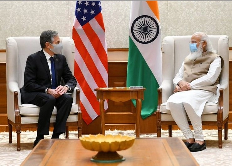 PM मोदी से अमेरिकी विदेश मंत्री एंटनी ब्लिंकन की मुलाकात - US Secretary of State Antony Blinken meets PM Modi
