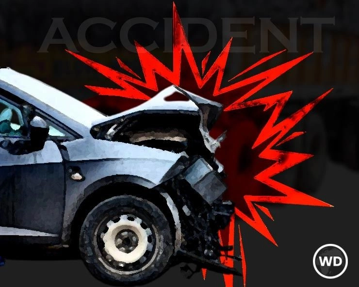 महाराष्‍ट्र में बड़ा हादसा, ट्रक से टकराई कार, 5 की मौत - accident in Maharashtra : 5 dies