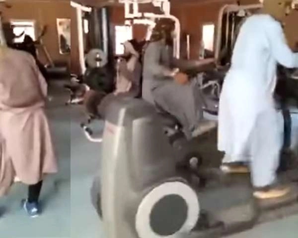 कंधे पर रॉकेट लांचर और हाथ में आधुनिक राइफल के साथ जिम में जोर आजमाइश कर रहे हैं तालिबानी लड़ाके...(वीडियो) - Taliban fighters exercising in gym