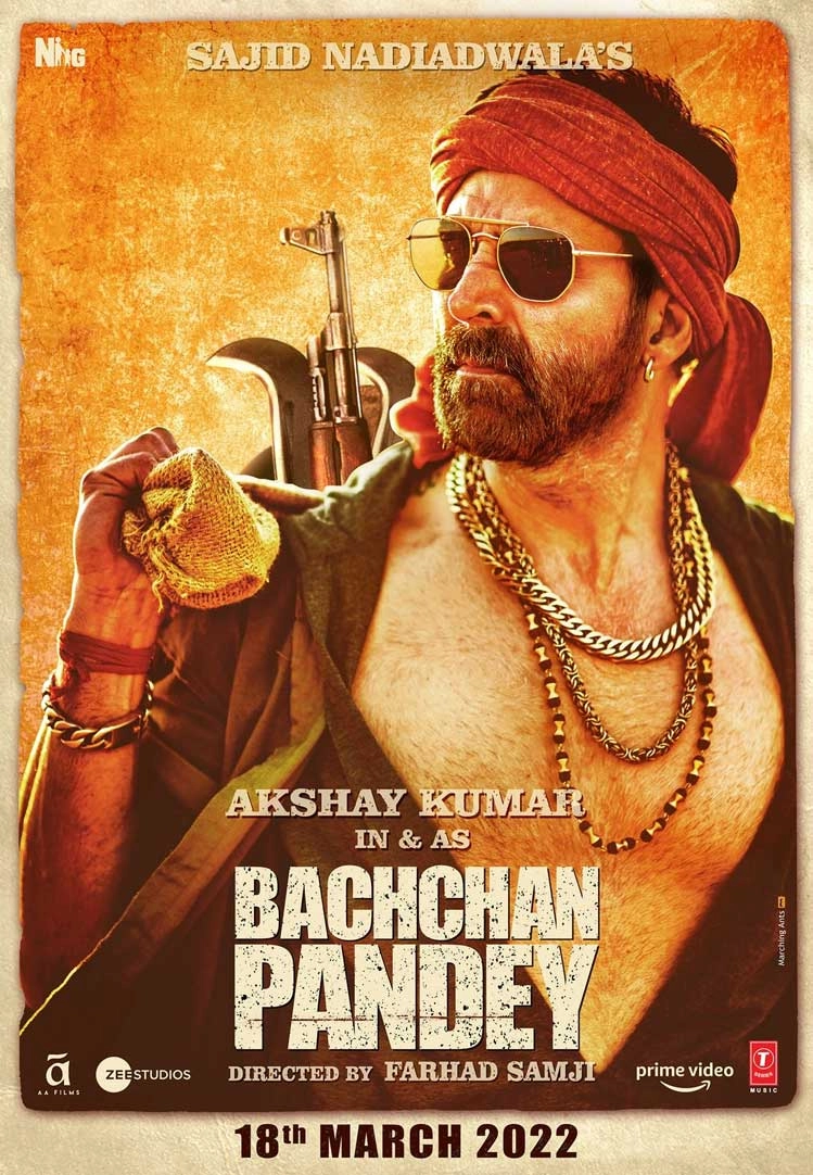 AKSHAY KUMAR film BACHCHAN PANDEY RELEASE DATE arrives in cinemas on 18 March  अक्षय कुमार की फिल्म बच्चन पांडे की रिलीज डेट अनाउंस, होली पर होगा धमाका - AKSHAY KUMAR film BACHCHAN PANDEY RELEASE DATE arrives in cinemas on 18 March
