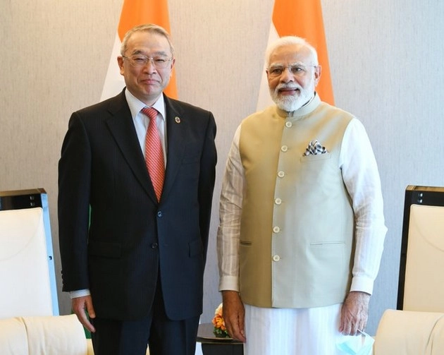 प्रधानमंत्री मोदी की जापान यात्रा, एनईसी प्रमुख नोबुहिरो एंडो से की मुलाकात - Prime minister Modi meets NEC chief Nobuhiro Endo