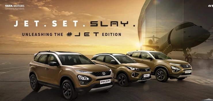 Nexon, Harrier, Safari के स्पेशल एडिशन लाएगी Tata Motors, टीजर किया जारी, जानिए क्या होगी कीमत - Tata Motors launches JET edition of Nexon, Harrier, Safari