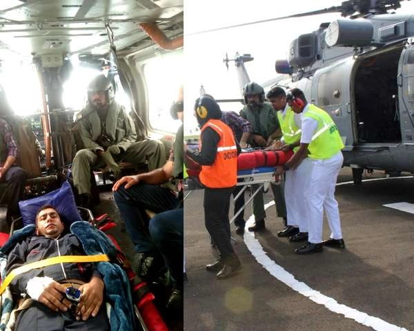भारतीय नौसेना ने ईरानी नौसैनिक को बचाया, पड़ा था दिल का दौरा - Indian Navy rescues Iranian soldier who had suffered a heart attack