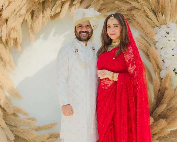 मंगेतर कुमार वरुण संग शादी के बंधन में बंधीं मानवी गगरू, शेयर की खूबसूरत वेडिंग तस्वीरें | maanvi gagroo ties the knot with kumar varun shares wedding photos