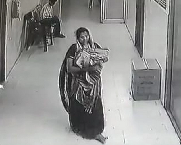 Kanpur में नवजात को लेकर महिला हुई रफूचक्कर, CCTV में आई नजर - Woman goes missing after stealing a newborn girl in Kanpur