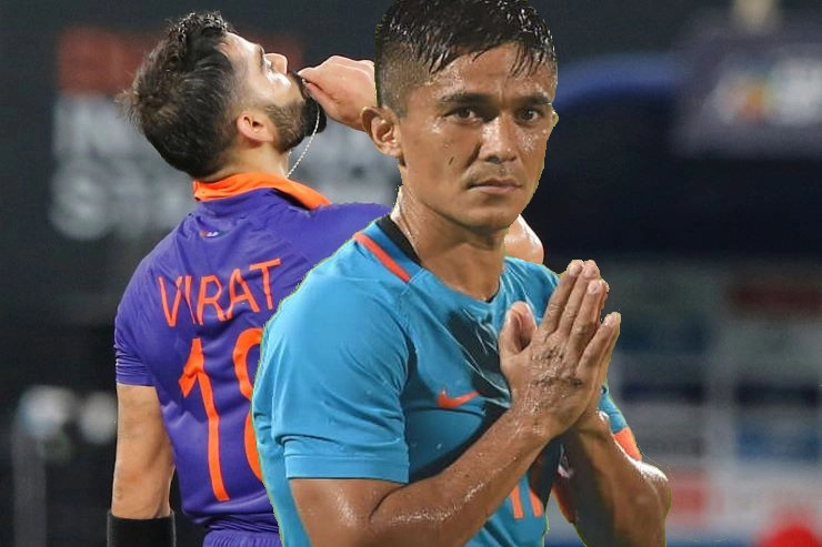 पाक के खिलाफ हैट्रिक के बाद सुनील छेत्री को फैंस ने बताया भारतीय फुटबॉल का विराट कोहली - Fans pits Sunil Chhetri against Virat Kohli after hattrick against Pakistan