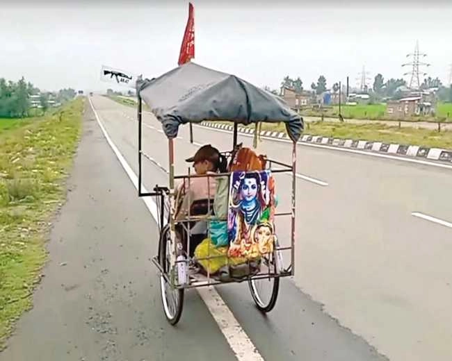 अटूट संकल्प! दिव्यांग ज्योति ने ट्रायसिकल से की अमरनाथ यात्रा - Disabled Jyoti's Amarnath Yatra