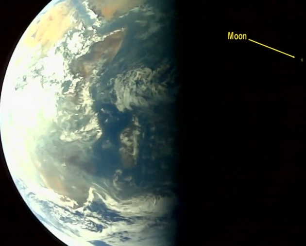 aditya L1 takes image of earth