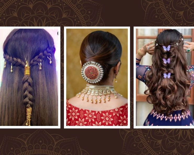 garba look hairstyle