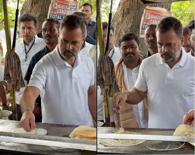 rahul making dosa