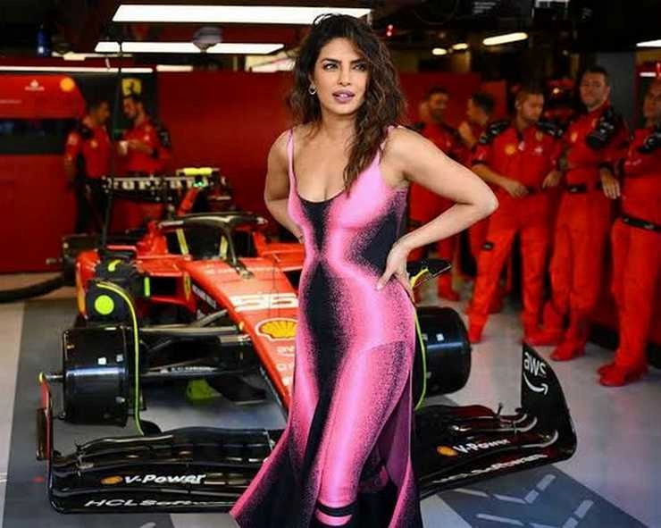 प्रियंका चोपड़ा ने की अबू धाबी में F1 ग्रांड प्रिक्स में शिरकत, बोल्ड ड्रेस से खींचा सबका ध्यान | Priyanka Chopra Steals the Spotlight In A Chic Pink Ensemble at F1 Grand Prix in Abu Dhabi