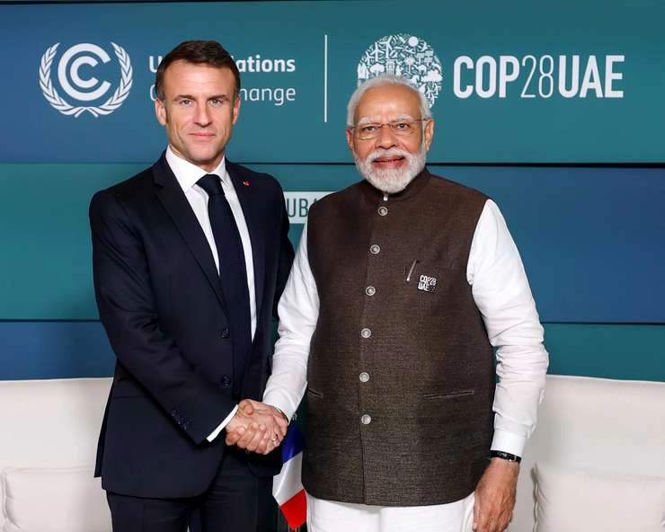 फ्रांस के राष्ट्रपति मैक्रों से मिले मोदी, असैन्य परमाणु सहयोग पर चर्चा - Modi met French President Macron