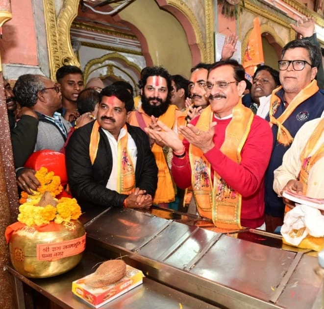 रामलला की प्राण प्रतिष्ठा के लिए भगवान जुगल किशोर को न्योता, बोले वीडी शर्मा 22 जनवरी को देश में मनाई जाएगी दीपावली - Invitation to Lord Jugal Kishore for the consecration of Ram Lalla.