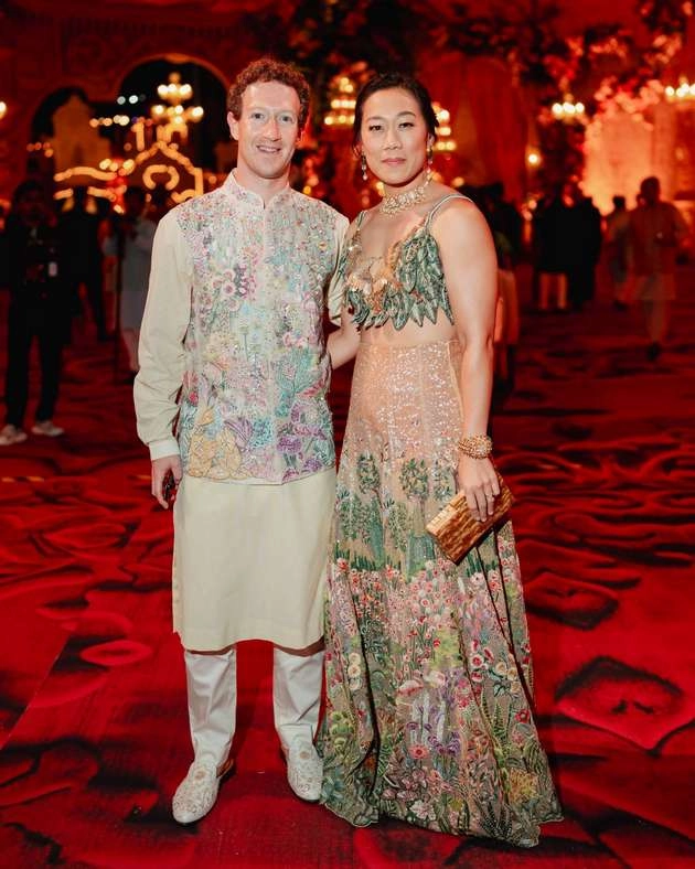 mark zuckerberg in radhika anant wedding ceremony