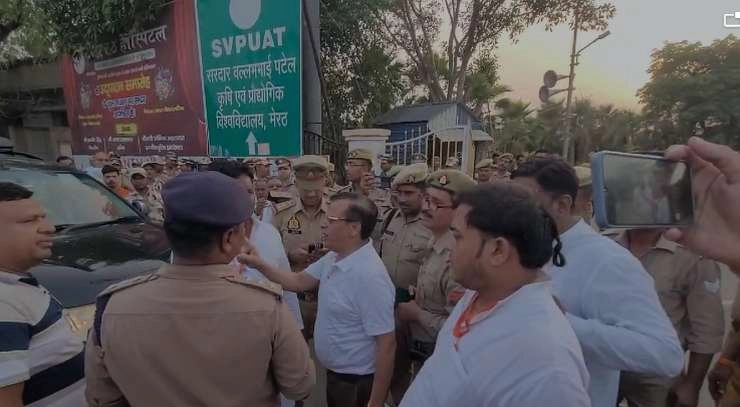 मेरठ में भाजपा नेता के सिर चढ़ी जीत, SP को दी धमकी