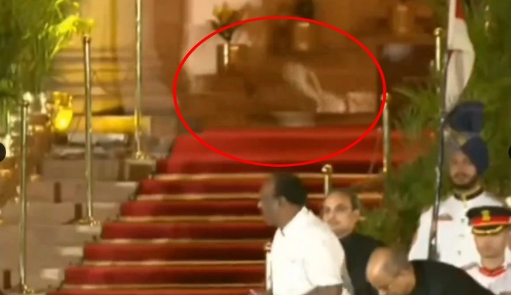 राष्ट्रपति भवन में शपथ ग्रहण कार्यक्रम का रहस्यमयी वीडियो, सोशल मीडिया पर क्यों हो रहा है वायरल - Rashtrapati Bhavan Modi oath ceremony video viral on social media