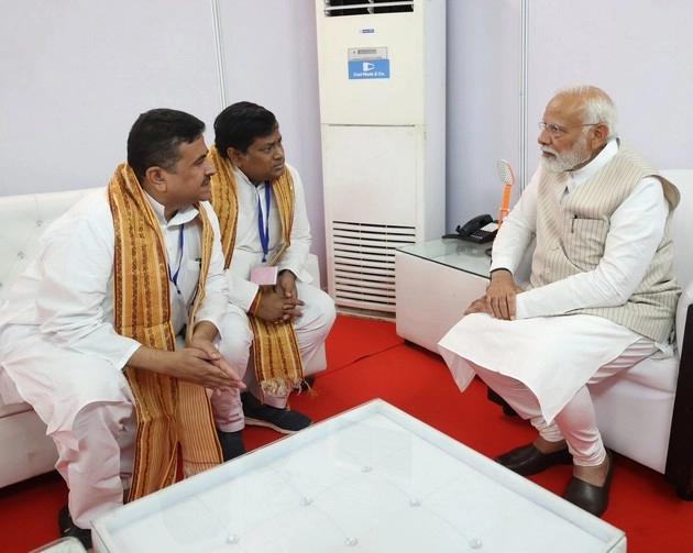 modi with sukanta majumdar suvendu adhikari