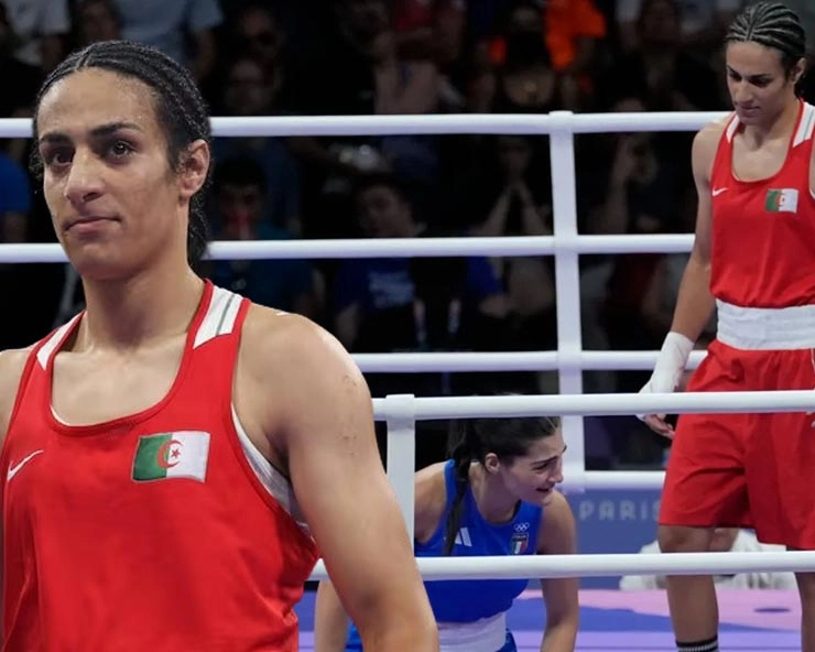 पेरिस ओलंपिक में पुरुष बॉक्सर को महिला से लड़वाया, 46 सेकंड में हुआ मैच खत्म, खेल जगत में आया भूचाल - Imane Khelif vs Angela Carini Controversy, algerian boxer wins at paris olympics, sparks debate at social media