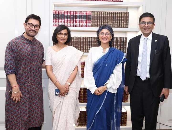 aamir khan arrived at screening of laapataa ladies in supreme court cji chandrachud said dont want stampede - aamir khan arrived at screening of laapataa ladies in supreme court cji chandrachud said dont want stampede