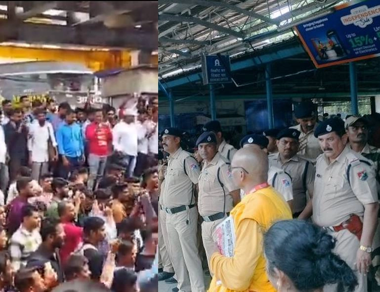 Thane protest :  बदलापुर कांड से भड़के लोग, स्टेशन पर किया कब्‍जा, पुलिस पर पथराव, प्रदर्शनकारियों पर लाठीचार्ज