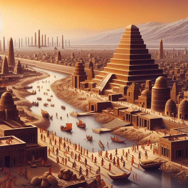 city of harappan AI image