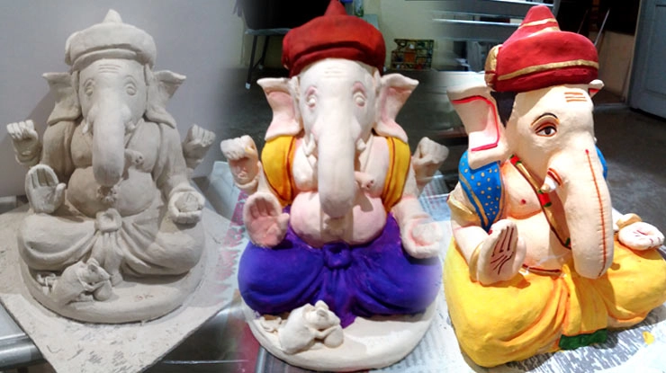 गणपति मूर्ति चैलेंज :Eco friendly Ganesh कैसे बनाएं - Eco friendly Ganesh