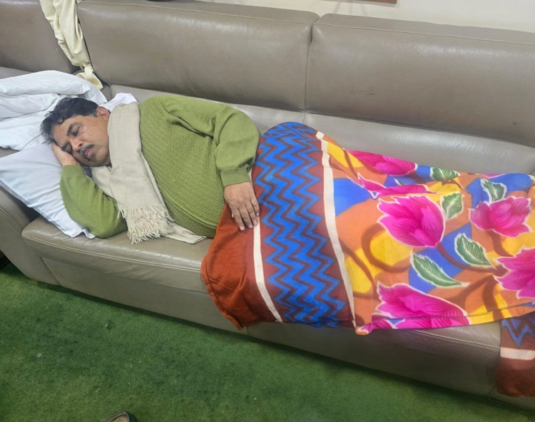 Ashok sleeping