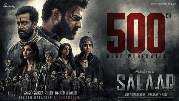 500 കോടി ക്ലബ്ബില്‍ 'സലാര്‍', സന്തോഷം പങ്കുവെച്ച് പൃഥ്വിരാജ്