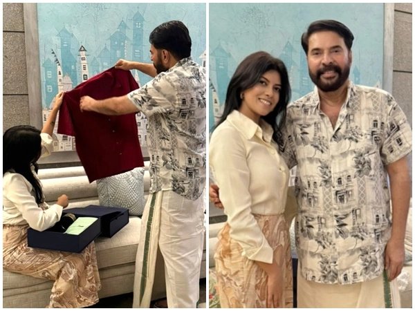 Swathi Kunjan gifted shirt to Mammootty