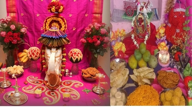Chaitra gaur decoration : चैत्र गौरी सजावट