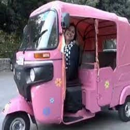 Pink rickshaw