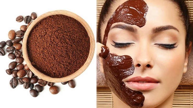 Coffee powder face pack