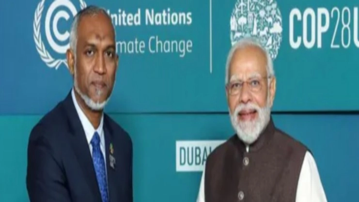 Maldivian President Muisu -and Indian Prime Minister Modi