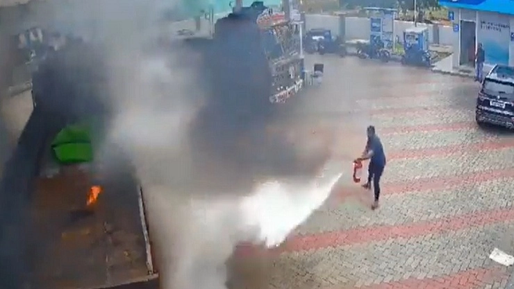 Fire on Lorry