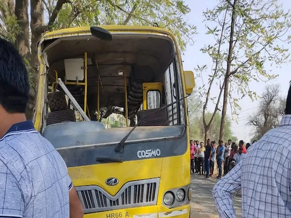 Schoolbus Overturns In Haryana