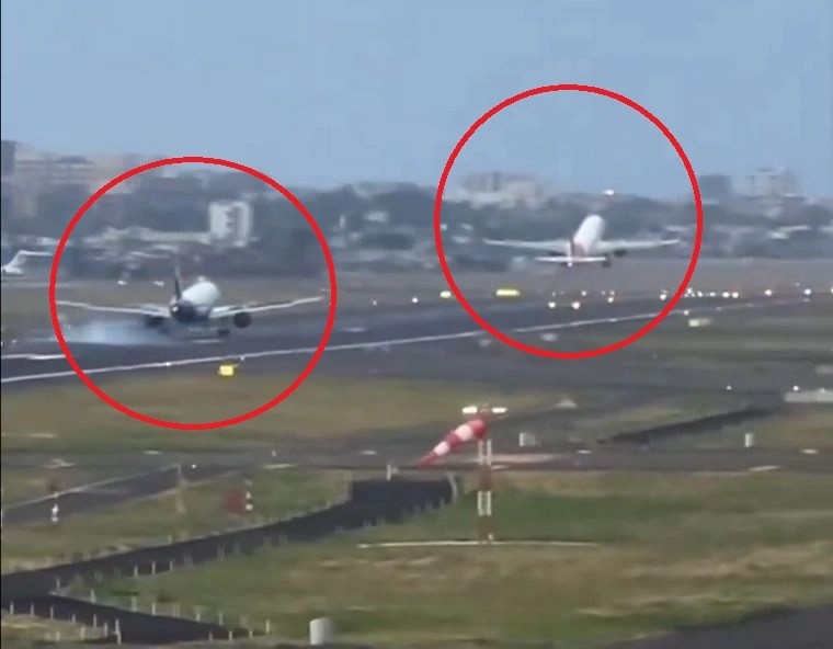 Two planes on same runway in Mumbai airport