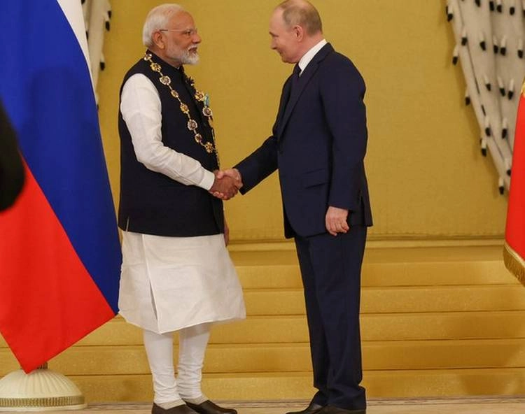 Russia's highest civilian honor for Prime Minister Narendra Modi