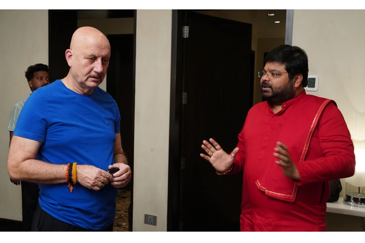 Abhishek Agarwal with Anupam Kher