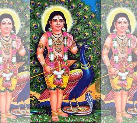 The three principal myths concerning birth of Kartikeya