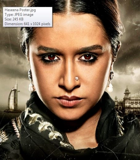 Shraddha Kapoor in and as 'Haseena' (First look)