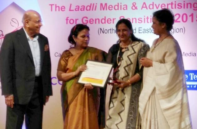 Webdunia's Smriti Aditya bags “Laadli Media Award” for the third time