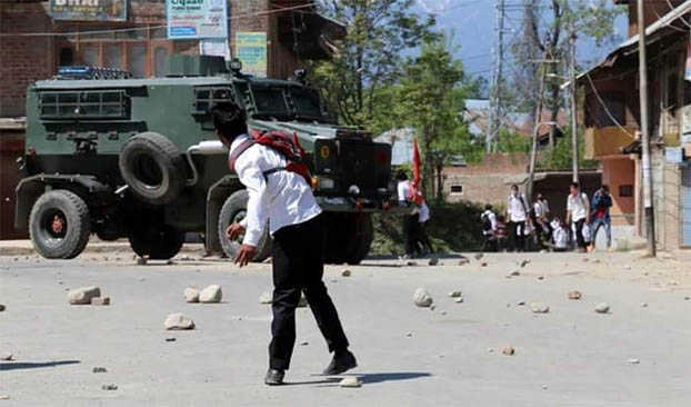 Life out of gear in Kashmir as students clash with Forces