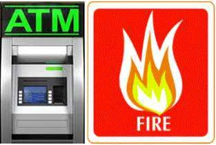 ATM catches fire, Rs 5 lakh burnt to ashes