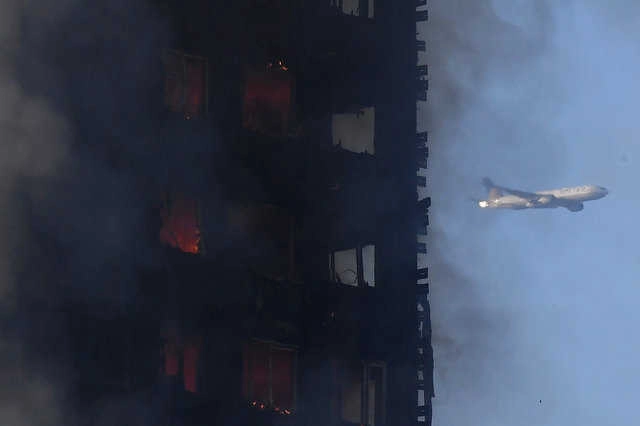 At least 50 injured after huge fire engulfs 27-storey London tower block