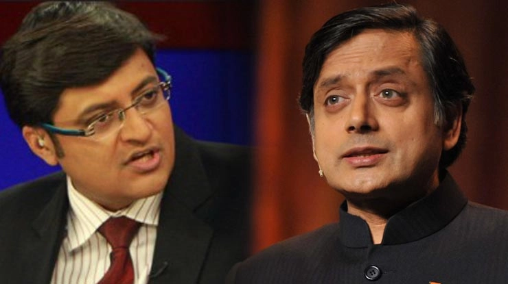 Arnab Gosawmi and Shashi Tharoor face off gets uglier