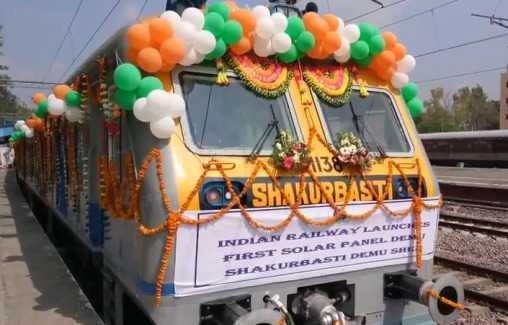 First train with solar powered coaches flag off by Prabhu