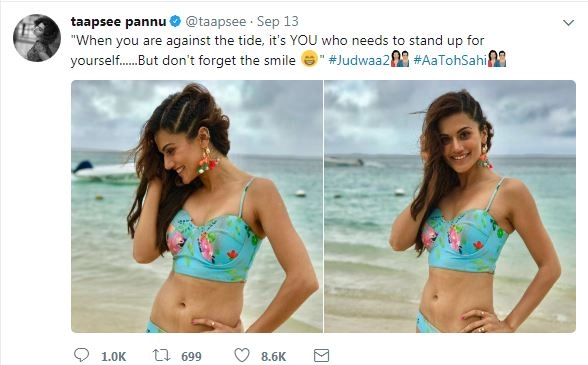 Bikini clad Tapsee Pannu shuts down the trolls